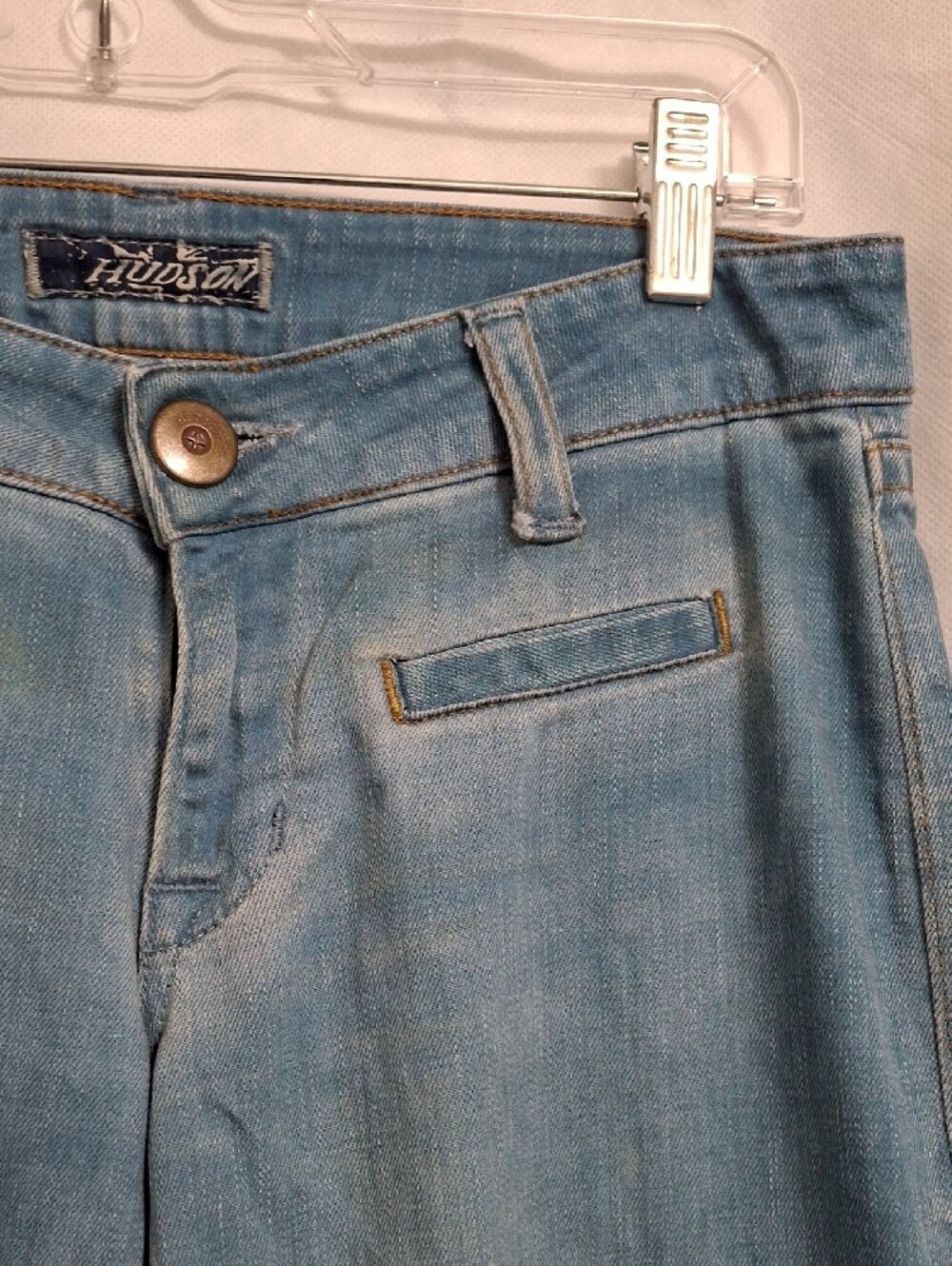 Hudson Jeans Light Blue Wide-Leg Flare Jeans - Picture 3 of 13